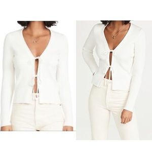 NWT  Madewell Tie-Front Bellemoor Ribbed Cardigan Sweater